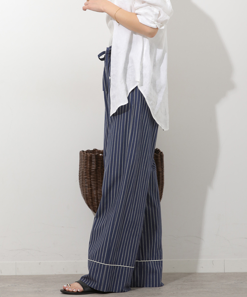 JOURNAL STANDARD relume（ジャーナルスタンダード　レリューム）の「パイピングストライプパンツ（その他パンツ・レディース・ブラウン/ブルー系その他/ネイビー・FREE）」の16枚目の写真