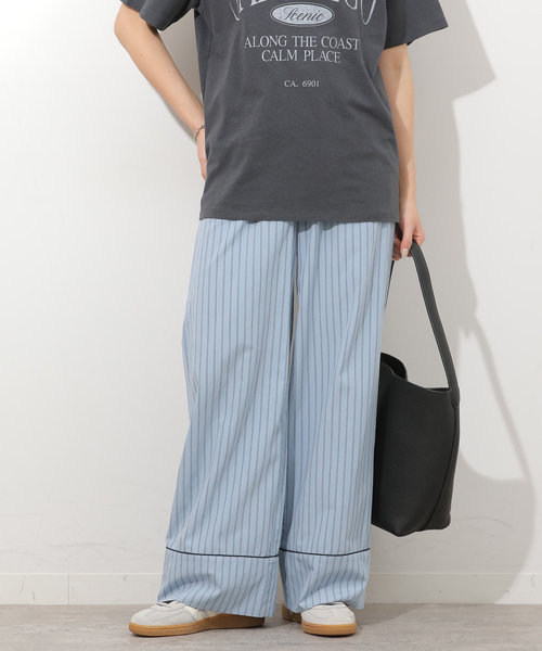 JOURNAL STANDARD relume（ジャーナルスタンダード　レリューム）の「パイピングストライプパンツ（その他パンツ・レディース・ブラウン/ブルー系その他/ネイビー・FREE）」の21枚目の写真