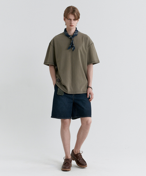 MAGOODGAN(メックウッドガン)の「スウェグバー3590ピグメントレボリューションオーバーサイズカーキ半袖Tシャツ(Tシャツ/カットソー・レディース・その他・SMALL/MEDIUM/LARGE/X-LARGE)」の2枚目の写真