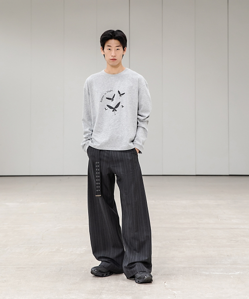 BEGIN202（ビギン202）の「[3カラー] トンボ ロングスリーブ（Tシャツ/カットソー・メンズ・ブラック/グレー/チャコール・1/2/3）」の4枚目の写真