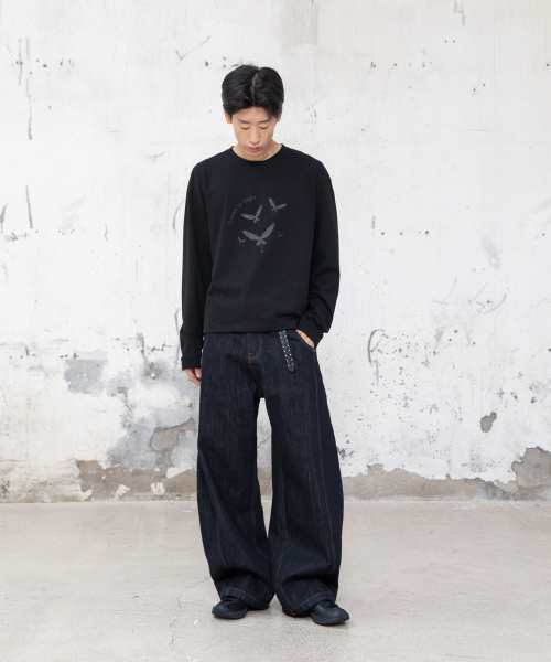 BEGIN202（ビギン202）の「[3カラー] トンボ ロングスリーブ（Tシャツ/カットソー・メンズ・ブラック/グレー/チャコール・1/2/3）」の5枚目の写真