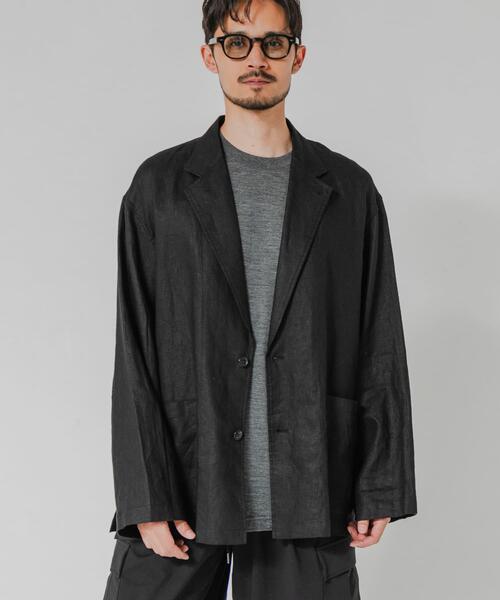 URBAN RESEARCH（アーバンリサーチ）の「LINEN SHIRTS JACKET（その他アウター・メンズ・ブラック/ベージュ/ネイビー・MEDIUM/LARGE）」の9枚目の写真