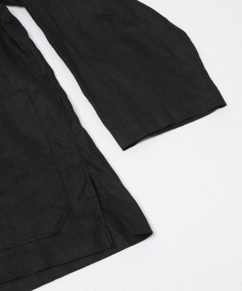 URBAN RESEARCH（アーバンリサーチ）の「LINEN SHIRTS JACKET（その他アウター・メンズ・ブラック/ベージュ/ネイビー・MEDIUM/LARGE）」の4枚目の写真