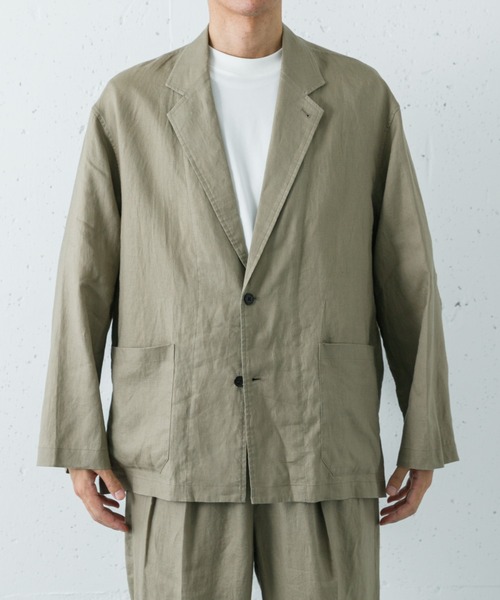 URBAN RESEARCH（アーバンリサーチ）の「LINEN SHIRTS JACKET（その他アウター・メンズ・ブラック/ベージュ/ネイビー・MEDIUM/LARGE）」の5枚目の写真