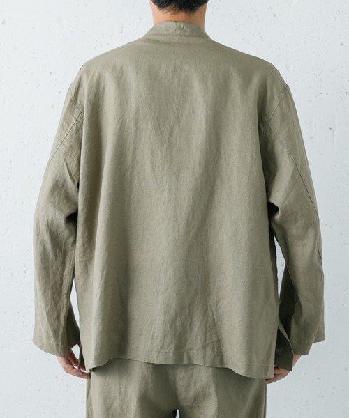 URBAN RESEARCH（アーバンリサーチ）の「LINEN SHIRTS JACKET（その他アウター・メンズ・ブラック/ベージュ/ネイビー・MEDIUM/LARGE）」の7枚目の写真