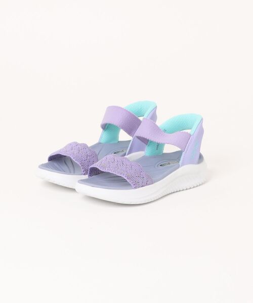 SKECHERS(スケッチャーズ)の「【SKECHERS】スケッチャーズ Slip-ins:Ultra Flex 3.0 - Hermosa Breeze(スリップインズ:ウルトラ フレックス 3.0 - エルモサ ブリーズ)303029L スポーツサンダル(サンダル・キッズ・ブラック×ピンク/ラベンダー・17.0cm/18.0cm/19.0cm/20.0cm/21.0cm/22.0cm/23.0cm)」の2枚目の写真