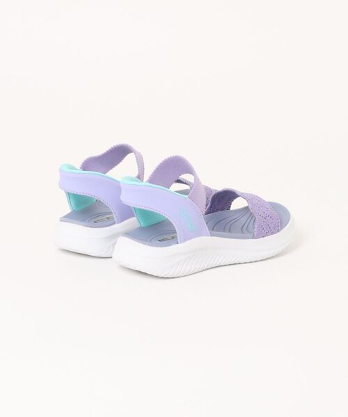SKECHERS(スケッチャーズ)の「【SKECHERS】スケッチャーズ Slip-ins:Ultra Flex 3.0 - Hermosa Breeze(スリップインズ:ウルトラ フレックス 3.0 - エルモサ ブリーズ)303029L スポーツサンダル(サンダル・キッズ・ブラック×ピンク/ラベンダー・17.0cm/18.0cm/19.0cm/20.0cm/21.0cm/22.0cm/23.0cm)」の4枚目の写真