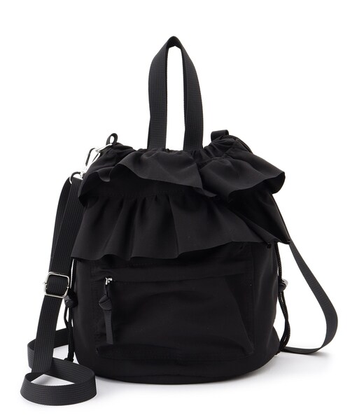 ITS'DEMO(イッツデモ)の「フリルドロストショルダー(ショルダーバッグ・レディース・ブラック/アイボリー・00)」の7枚目の写真