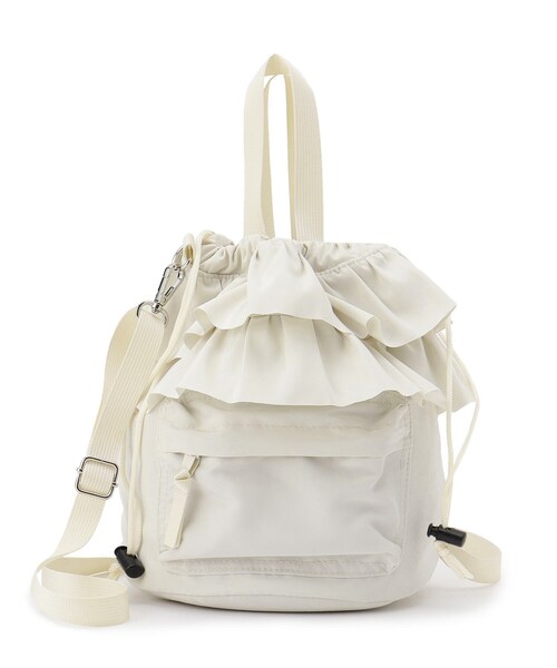 ITS'DEMO(イッツデモ)の「フリルドロストショルダー(ショルダーバッグ・レディース・ブラック/アイボリー・00)」の8枚目の写真