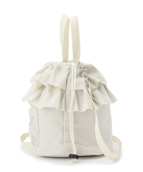 ITS'DEMO(イッツデモ)の「フリルドロストショルダー(ショルダーバッグ・レディース・ブラック/アイボリー・00)」の9枚目の写真