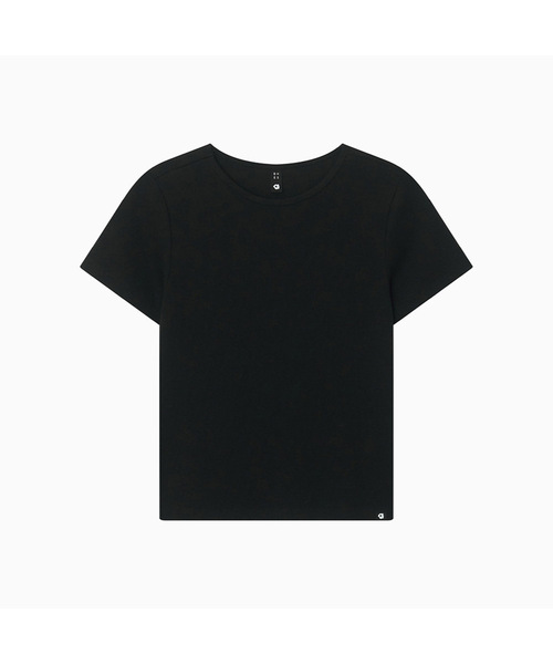 OHESHIO(オヘシオ)の「BASIC SLIM RIBBED T-SHIRT, BLACK(Tシャツ/カットソー・レディース・その他・FREE)」の1枚目の写真