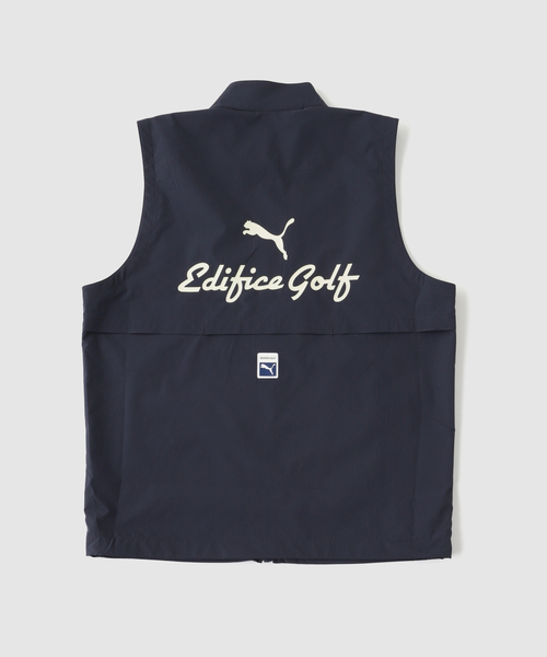 PUMA（プーマ）の「PUMA GOLF x EDIFICE GOLF ウーブンベスト（その他アウター・メンズ・ホワイト/ネイビー・MEDIUM/LARGE/X-LARGE）」の3枚目の写真