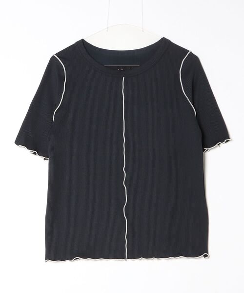 ROBES&CONFECTIONS(ローブスコンフェクションズ)の「Robes&Confections/ローブス&コンフェクションズ/4WAYストレッチリブS/S(Tシャツ/カットソー・メンズ・ブラック・1)」の1枚目の写真