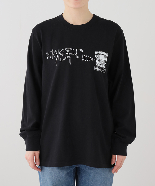 BRAIN DEAD(ブレインデット)の「【BRAIN DEAD/ブレインデッド】 MULTI VISION LONG SLEEVE SHIR(Tシャツ/カットソー・レディース・ブラック・SMALL/MEDIUM)」の9枚目の写真
