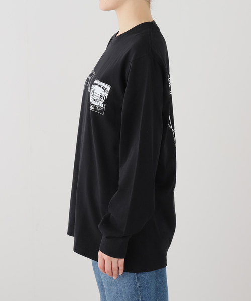 BRAIN DEAD(ブレインデット)の「【BRAIN DEAD/ブレインデッド】 MULTI VISION LONG SLEEVE SHIR(Tシャツ/カットソー・レディース・ブラック・SMALL/MEDIUM)」の8枚目の写真