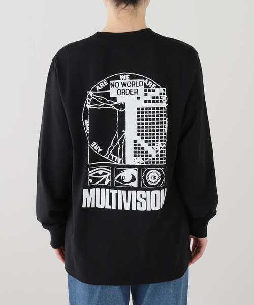 BRAIN DEAD(ブレインデット)の「【BRAIN DEAD/ブレインデッド】 MULTI VISION LONG SLEEVE SHIR(Tシャツ/カットソー・レディース・ブラック・SMALL/MEDIUM)」の7枚目の写真