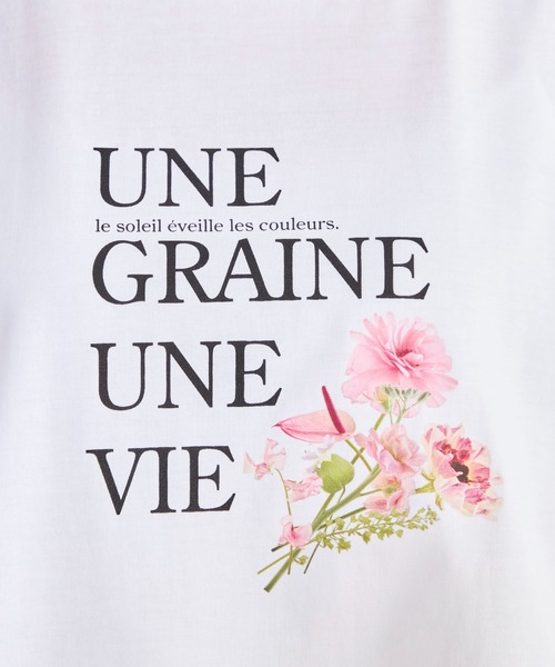 GALLORIA(ギャローリア)の「【plantica×GALLORIAコラボ】花束プリントTシャツ(Tシャツ/カットソー・レディース・ライトブルー/オフホワイト・S/M/LL/L)」の9枚目の写真