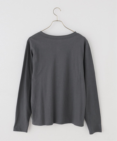 Spick & Span(スピックアンドスパン)の「リネン混ヘンリーネックTシャツ(Tシャツ/カットソー・レディース・チャコールグレー/ホワイト・FREE)」の20枚目の写真