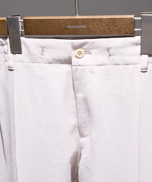 DESIGNWORKS（デザインワークス）の「【セットアップ対応】ピンタックイージーパンツ / 速乾性 / 防シワ性 / 形態安定性 / 通気性（スラックス・メンズ・ベージュ/ネイビー/ストライプ・44/46/48/50/52）」の9枚目の写真