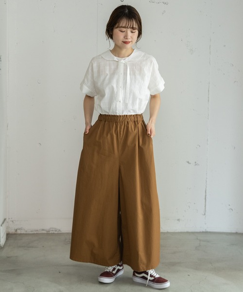 POU DOU DOU（プードゥドゥ）の「サイドラインパイピングフレアパンツ（その他パンツ・レディース・ネイビー/グリーン/ブラウン・3）」の4枚目の写真