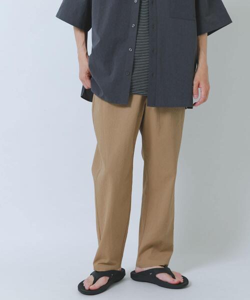 ITEMS URBANRESEARCH(アイテムズ アーバンリサーチ)の「『接触冷感/イージーケア/吸水速乾/撥水/防汚』高機能シアサッカー イージートラウザー(楽着シリーズ)(その他パンツ・メンズ・ベージュ/ブラック/ライトブルー・MEDIUM/LARGE)」の12枚目の写真