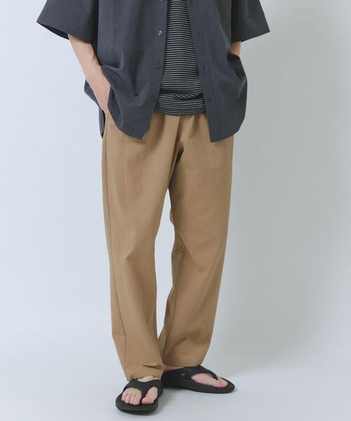 ITEMS URBANRESEARCH(アイテムズ アーバンリサーチ)の「『接触冷感/イージーケア/吸水速乾/撥水/防汚』高機能シアサッカー イージートラウザー(楽着シリーズ)(その他パンツ・メンズ・ベージュ/ブラック/ライトブルー・MEDIUM/LARGE)」の13枚目の写真