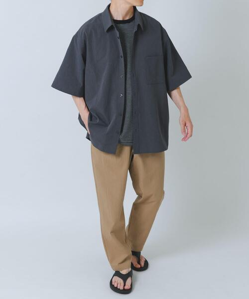 ITEMS URBANRESEARCH(アイテムズ アーバンリサーチ)の「『接触冷感/イージーケア/吸水速乾/撥水/防汚』高機能シアサッカー イージートラウザー(楽着シリーズ)(その他パンツ・メンズ・ベージュ/ブラック/ライトブルー・MEDIUM/LARGE)」の18枚目の写真