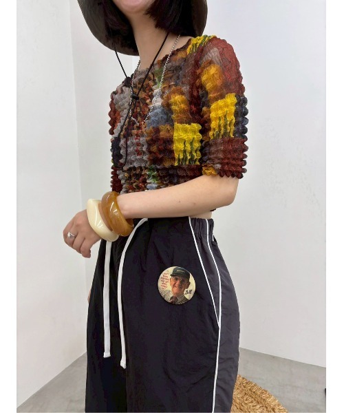 MIDVEIN(ミッドヴェイン)の「poco poco print tops(Tシャツ/カットソー・レディース・カラフル・FREE)」の1枚目の写真