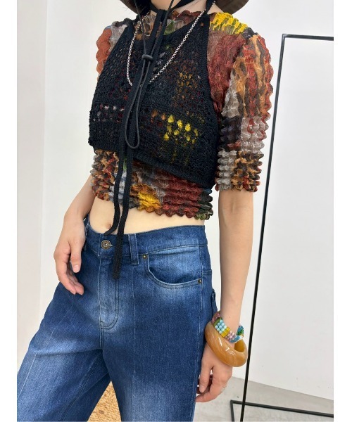 MIDVEIN(ミッドヴェイン)の「poco poco print tops(Tシャツ/カットソー・レディース・カラフル・FREE)」の6枚目の写真