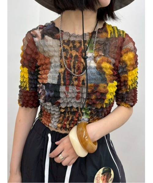 MIDVEIN(ミッドヴェイン)の「poco poco print tops(Tシャツ/カットソー・レディース・カラフル・FREE)」の2枚目の写真