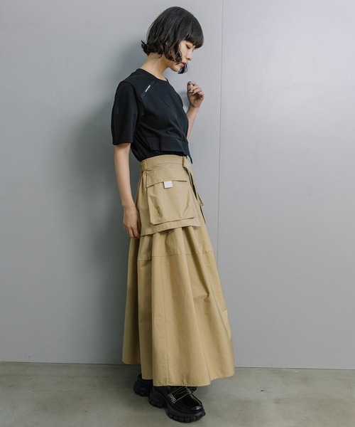 MARECHAL TERRE(マルシャルテル)の「3Way ビスチェ+ コクーンフレアスカート(スカート・レディース・ライトカーキ/ベージュ/チャコールグレー/ブラック・MEDIUM)」の21枚目の写真