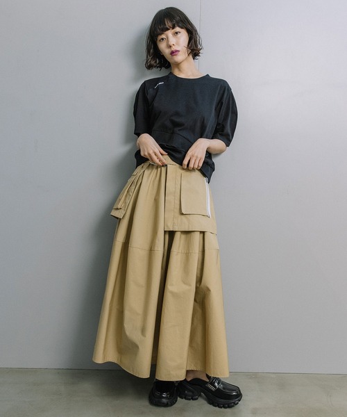 MARECHAL TERRE(マルシャルテル)の「3Way ビスチェ+ コクーンフレアスカート(スカート・レディース・ライトカーキ/ベージュ/チャコールグレー/ブラック・MEDIUM)」の22枚目の写真