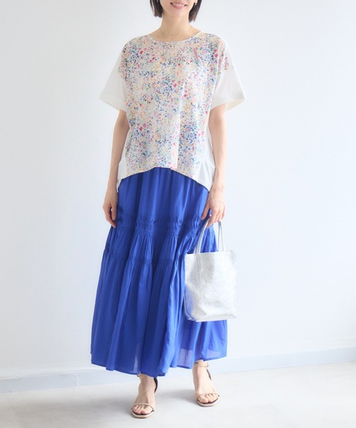 KATHARINE ROSS(キャサリンロス)の「【MADE IN JAPAN】ハーフスリーブカットソーMade With Liberty Fabrics(Tシャツ/カットソー・レディース・オフホワイト/ブラック・FREE)」の8枚目の写真