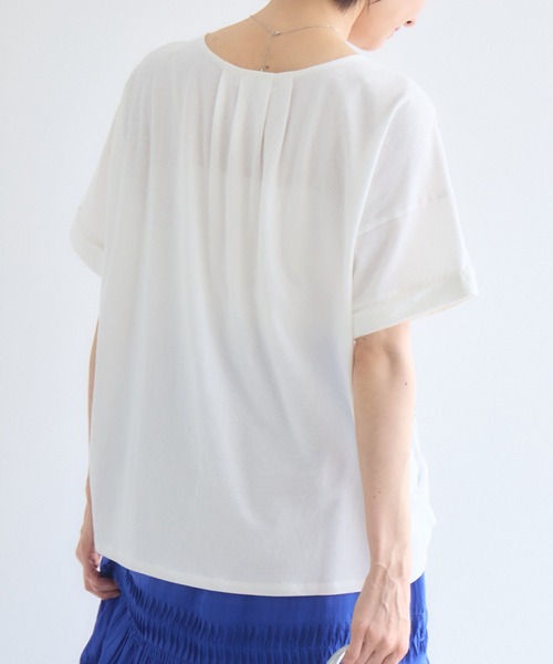 KATHARINE ROSS(キャサリンロス)の「【MADE IN JAPAN】ハーフスリーブカットソーMade With Liberty Fabrics(Tシャツ/カットソー・レディース・オフホワイト/ブラック・FREE)」の7枚目の写真