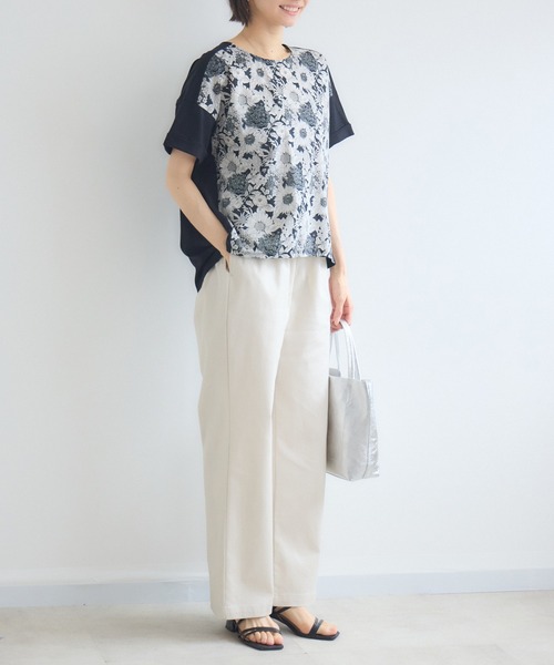 KATHARINE ROSS(キャサリンロス)の「【MADE IN JAPAN】ハーフスリーブカットソーMade With Liberty Fabrics(Tシャツ/カットソー・レディース・オフホワイト/ブラック・FREE)」の21枚目の写真