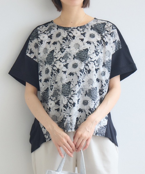 KATHARINE ROSS(キャサリンロス)の「【MADE IN JAPAN】ハーフスリーブカットソーMade With Liberty Fabrics(Tシャツ/カットソー・レディース・オフホワイト/ブラック・FREE)」の15枚目の写真