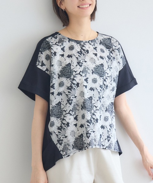 KATHARINE ROSS(キャサリンロス)の「【MADE IN JAPAN】ハーフスリーブカットソーMade With Liberty Fabrics(Tシャツ/カットソー・レディース・オフホワイト/ブラック・FREE)」の16枚目の写真