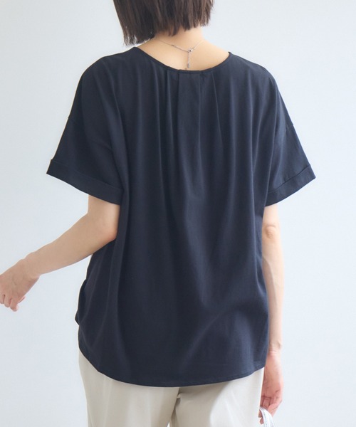 KATHARINE ROSS(キャサリンロス)の「【MADE IN JAPAN】ハーフスリーブカットソーMade With Liberty Fabrics(Tシャツ/カットソー・レディース・オフホワイト/ブラック・FREE)」の18枚目の写真