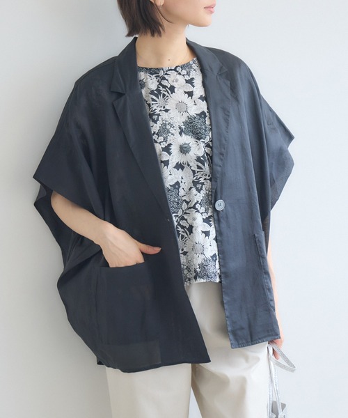 KATHARINE ROSS(キャサリンロス)の「【MADE IN JAPAN】ハーフスリーブカットソーMade With Liberty Fabrics(Tシャツ/カットソー・レディース・オフホワイト/ブラック・FREE)」の22枚目の写真