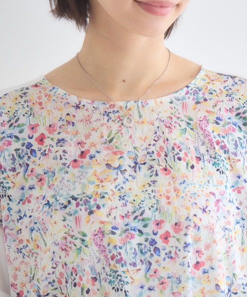KATHARINE ROSS(キャサリンロス)の「【MADE IN JAPAN】ハーフスリーブカットソーMade With Liberty Fabrics(Tシャツ/カットソー・レディース・オフホワイト/ブラック・FREE)」の11枚目の写真