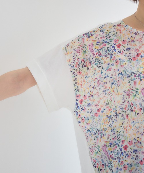 KATHARINE ROSS(キャサリンロス)の「【MADE IN JAPAN】ハーフスリーブカットソーMade With Liberty Fabrics(Tシャツ/カットソー・レディース・オフホワイト/ブラック・FREE)」の12枚目の写真