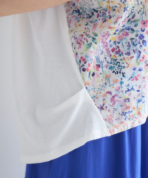 KATHARINE ROSS(キャサリンロス)の「【MADE IN JAPAN】ハーフスリーブカットソーMade With Liberty Fabrics(Tシャツ/カットソー・レディース・オフホワイト/ブラック・FREE)」の13枚目の写真