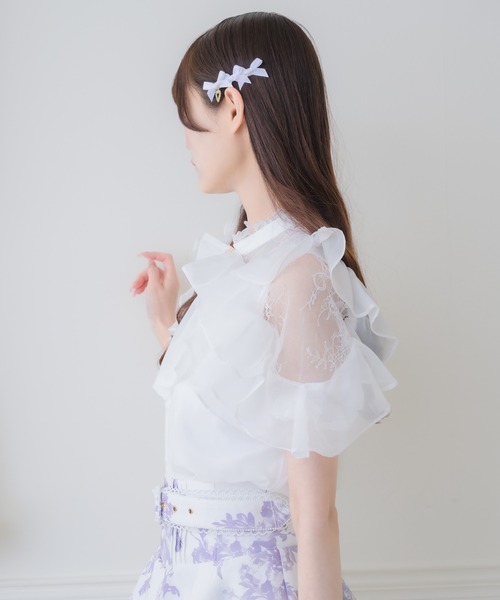 couture BY ROJITA(クチュールバイロジータ)の「ラッフルシアーブラウス(シャツ/ブラウス・レディース・ホワイト/ブラック/ピンクベージュ/その他・FREE)」の17枚目の写真