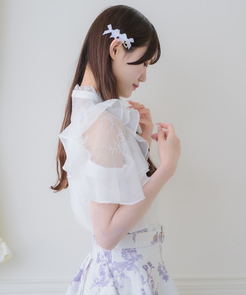 couture BY ROJITA(クチュールバイロジータ)の「ラッフルシアーブラウス(シャツ/ブラウス・レディース・ホワイト/ブラック/ピンクベージュ/その他・FREE)」の18枚目の写真