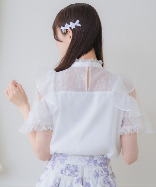 couture BY ROJITA(クチュールバイロジータ)の「ラッフルシアーブラウス(シャツ/ブラウス・レディース・ホワイト/ブラック/ピンクベージュ/その他・FREE)」の19枚目の写真