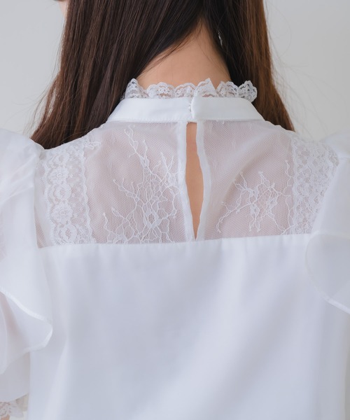 couture BY ROJITA(クチュールバイロジータ)の「ラッフルシアーブラウス(シャツ/ブラウス・レディース・ホワイト/ブラック/ピンクベージュ/その他・FREE)」の20枚目の写真