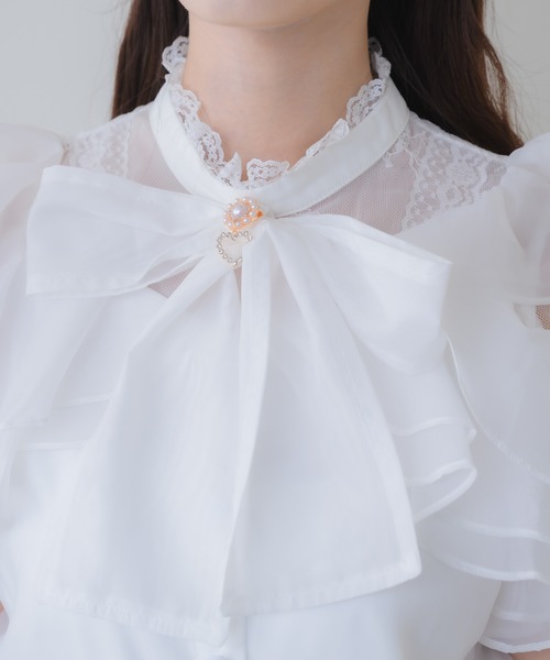 couture BY ROJITA(クチュールバイロジータ)の「ラッフルシアーブラウス(シャツ/ブラウス・レディース・ホワイト/ブラック/ピンクベージュ/その他・FREE)」の21枚目の写真
