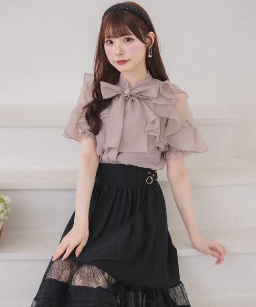 couture BY ROJITA(クチュールバイロジータ)の「ラッフルシアーブラウス(シャツ/ブラウス・レディース・ホワイト/ブラック/ピンクベージュ/その他・FREE)」の9枚目の写真