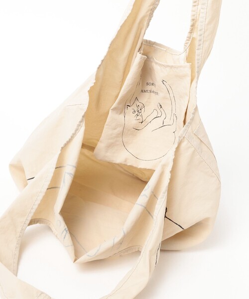 mmts(マミタス)の「ROOTOTE / ぶらさがり ネコ バッグ(エコバッグ/サブバッグ・レディース・パープル系その他4/ホワイト系その他5・ONE SIZE)」の5枚目の写真