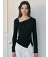 ETMON（エトモン）の「Curved Pintuck T-Shirt, Black（Tシャツ/カットソー・F）」